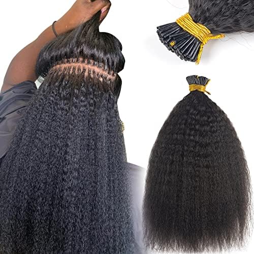 I-tips Indian 10a kinky Straight Hair Extensions