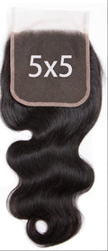 5x5 Closure Transparent Body wave