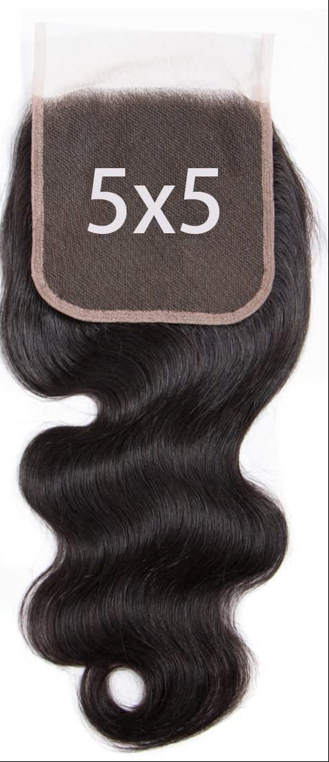 5x5 Closure Transparent Body wave